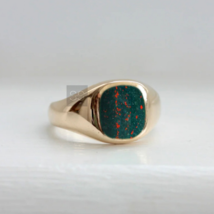 14k Gold Bloodstone Ring, Wedding Ring, March Birthstone, Anniversary Gifts Men - £1,597.91 GBP