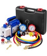 VEVOR Vacuum Pump 4.8CFM 1/3 HP Single Stage HVAC A/C Refrigeration Kit ... - $3,700.90 MXN