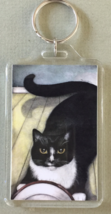 Large Cat Art Keychain - Homer Big Bowl - $8.00