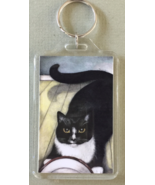 Large Cat Art Keychain - Homer Big Bowl - $8.00