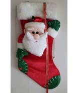 Santa Playful Plush Non Musical Snowman Christmas Stocking Large 21&quot; - $11.40