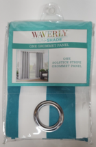 Waverly Solstice Stripe 95-Inch Grommet Light Filtering Curtain Panel in Aqua - $29.69