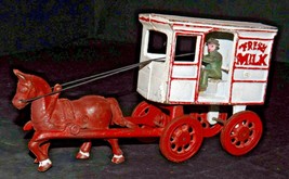 Cast-Iron Milk Man Delivery by Horse Replica AA20-2389 - £147.97 GBP
