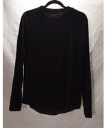 Theory Mens Crewneck LS shirt Double Layered Ribbed M Black Gray - $1,460.26 MXN