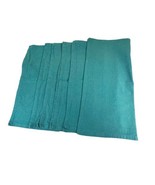 Set Of 6 Pier 1 Teal Aquamarine Cloth Green Napkins 18” Square Formal Co... - £25.84 GBP