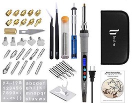 BESTZO Wood Burning Kit -LCD Wood Burning Tool Kit With Soldering Iron - £70.97 GBP