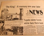 Elvis Presley Newspaper from Tupelo August 17, 1978 Vintage - £23.37 GBP