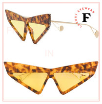 GUCCI Hollywood Forever 0430 Blonde Brown Yellow Mask Sunglasses GG0430S 003 - $464.06