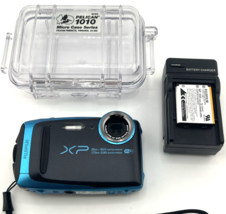 Fujifilm FinePix XP120 16MP Waterproof Digital Camera Blue 5x Zoom Near ... - $231.57
