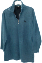 VTG Rollin Hard Shirt 1/4 Zip Waffle Knit Long Sleeve Mens XL Hunter Green USA - £58.23 GBP