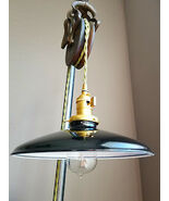 Black Porcelain Enamel Shade: 10" Rounded Metal 2-1/4" fitter, Industria... - $29.95