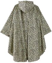 Waterproof Hooded Poncho Raincoat with Pocket Leopard Print Lightweight ... - $39.55