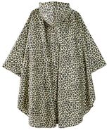 Waterproof Hooded Poncho Raincoat with Pocket Leopard Print Lightweight Travel