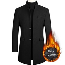 Nter fashion men slim fit long sleeve cardigans blends coat jacket suit solid mens long thumb200