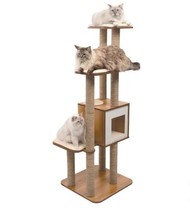Catit Cat Tree Scratcher Walnut Brown 9-Posts Condo Vesper 5-Levels Memo... - $232.99