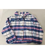 Free Assembly Girls 100% Cotton Flannel Shacket Jacket Size L 10/12 W Po... - $12.59
