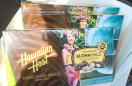 3 PACK HAWAIIAN HOST ALOHAMACS MILK CHOCOLATE  CHOCOLATE COVERED MACADAMIA - $56.43