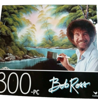 Bob Ross Mini Jigsaw Puzzle 300 Piece Painting Forest Lake Artist Family... - $7.80