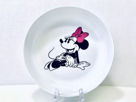 Disney Minnie Mouse Polka Dots &amp; Pink Bows Porcelain Pasta Dinner Bowl HTF - £10.32 GBP