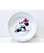 Disney Minnie Mouse Polka Dots &amp; Pink Bows Porcelain Pasta Dinner Bowl HTF - £10.16 GBP