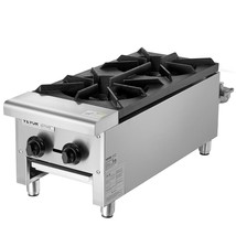 VEVOR Commercial Gas Range Stove 2 Burners Countertop Cooking Hot Plate Kitchen - $440.99