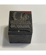 Vintage Printing Block Alcorn Braves alcorn University Mississippi 3/4” ... - $36.38 CAD