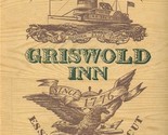 Griswold Inn Menu Paddle Wheel Steamer Sunshine Essex Connecticut 1963 - £93.67 GBP