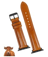 Light Orange Full Grain Leather Band Compatible for Apple Watch Ultra 49... - $35.64