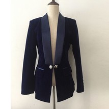 EXCELLENT QUALITY 2022 Stylish Classic Designer Blazer for Women Satin Shawl Col - £116.13 GBP