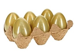 Solid Gold Easter Eggs Decor 6 pc Carton - £4.00 GBP