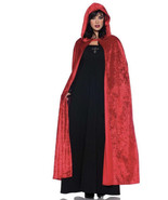 ￼ Adulte Long Longue 55” Pouce Velours à Capuche Déguisement Cape Rouge ... - £11.26 GBP