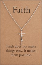 Faith Cross Necklace for Women Religious Gifts for Women Christian Jewel... - £18.89 GBP