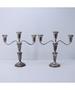 Empire Sterling Silver Clad Candelabra Pair - $189.59