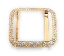EMJ Series 1 Apple Watch Bezel Case Yellow Gold Finish Lab Diamonds 38 /... - $47.99