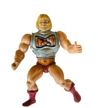 He-Man Battle Armor Masters Universe vtg MOTU figure Mattel 1983 toy damage axe - £23.67 GBP