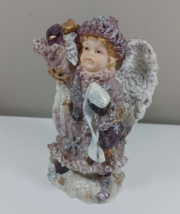 8 inch angel in purple with sparkles - £7.80 GBP