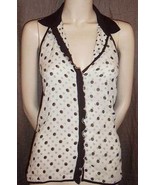 Emanuel Ungaro Silk and Virgin Wool Polka-Dotted Ruffled Halter Top L NWT - $466.48 CAD