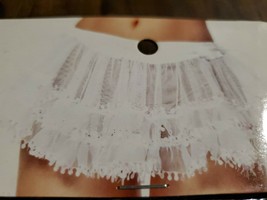 Leg avenue Pearlescent Teardrop Trimmed Mini Petticoat women one size costume ww - £8.50 GBP
