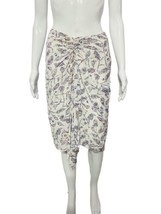Isabel Marant Etoile Women Graphic Printed Ruffle Wrap Silk Short Skirt M 38 - £89.59 GBP