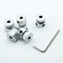 Mcdectech - 5 x 2GT GT2 20T Gear 6mm Inner Hole 5mm Synchronous Aluminum... - $23.75