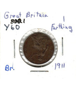 Great Britain 1 Farthing, 1911, Bronze, KM60 - $112.32 MXN
