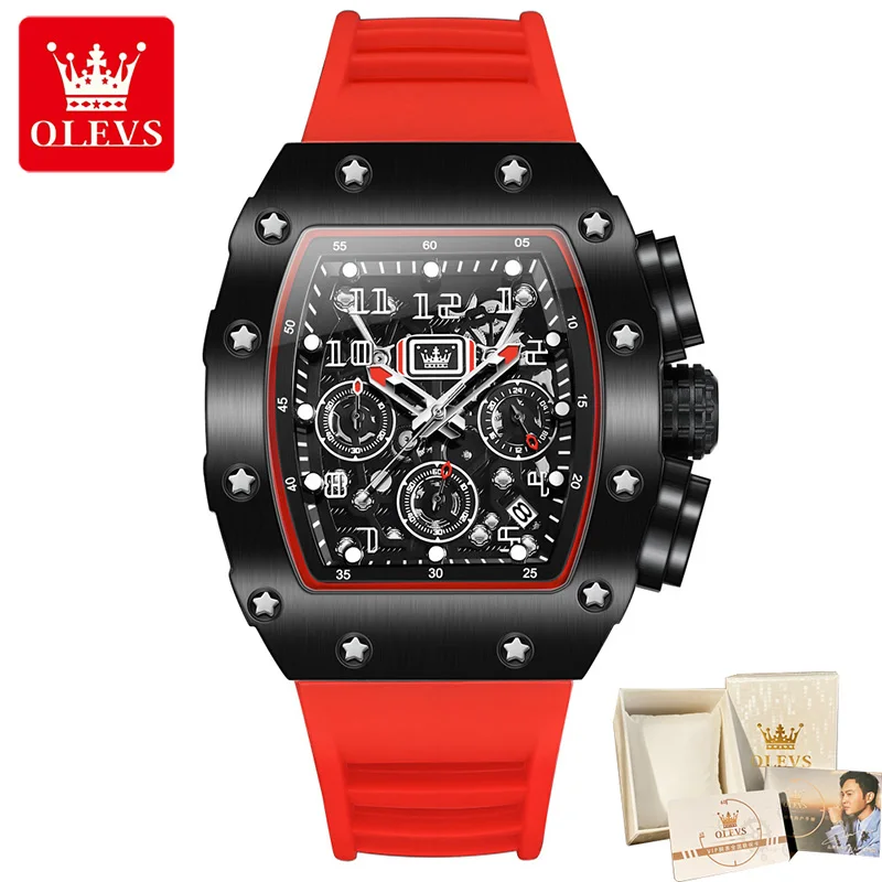 Watch OLEVS 3608  Strap Waterproof Men Wristwatch, Large Dial  Watch For Men   - £68.96 GBP