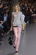 Dolce &amp; Gabbana Cream and Red Striped Lace-Up Sailor Pants 38IT NEW - $345.00