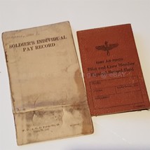 LOT 1944 original 2pc WWII PAY RECORD PHYSICAL u.s. air force OMER STEPHENS - £70.02 GBP