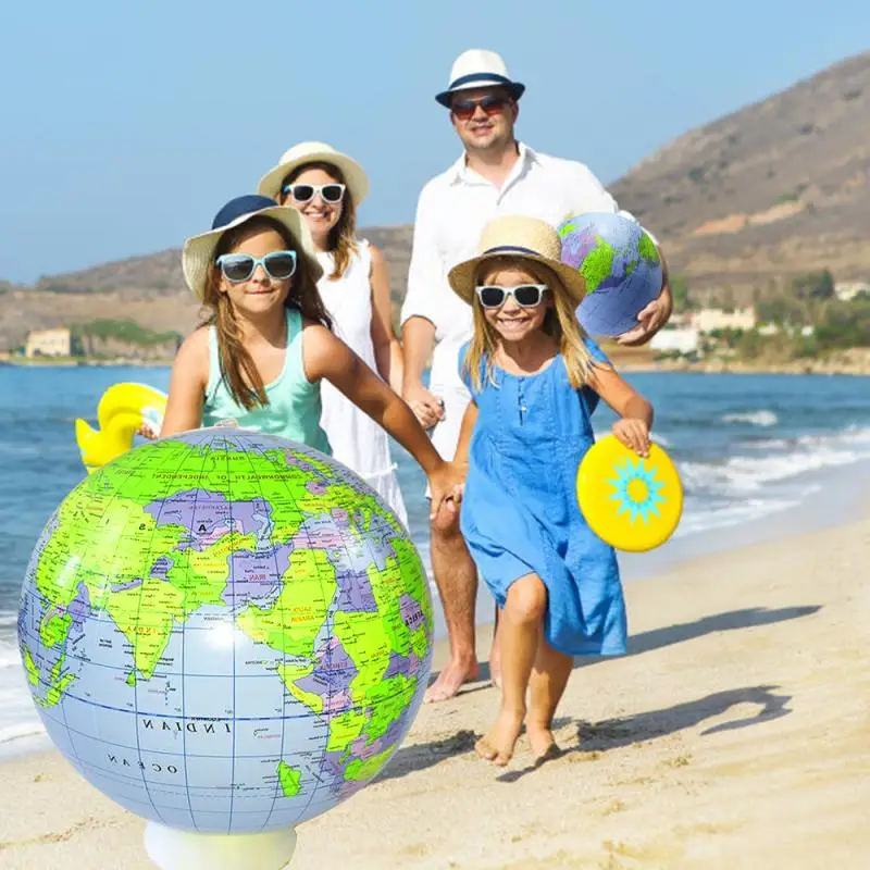 30cm Inflatable World Globe Earth Map Teaching Geography Beach Swimming Pool / - £8.02 GBP