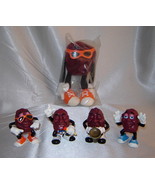 Vintage Lot CALIFORNIA RAISINS Collectibles (1 Poseable Plush Toy, 4 Fig... - £5.40 GBP