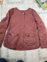 Loft Women&#39;s Size Small Jacket, Pink Quilted Full Zip, Excellent Condition - £21.44 GBP