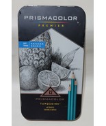 Prismacolor Premier Turquoise Art Pencils 12 Tin Box Drawing Set Soft Te... - £7.21 GBP