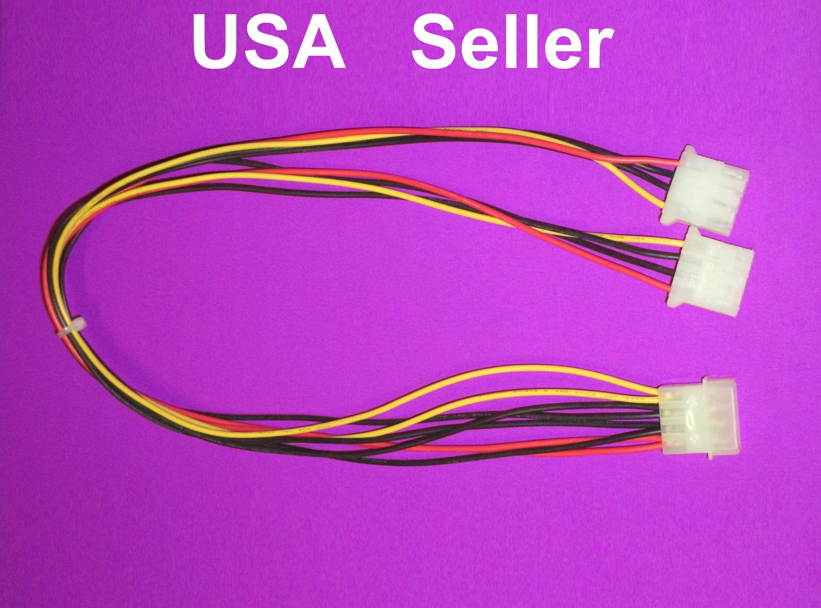 4 Pin Molex Y Split Cable 1 Male To 2 Female Power Supply Lead Extension - $4.15
