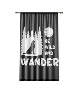 Personalized Photo Curtains 50&quot; x 84&quot;: Wolf Howling at the Moon - £51.11 GBP